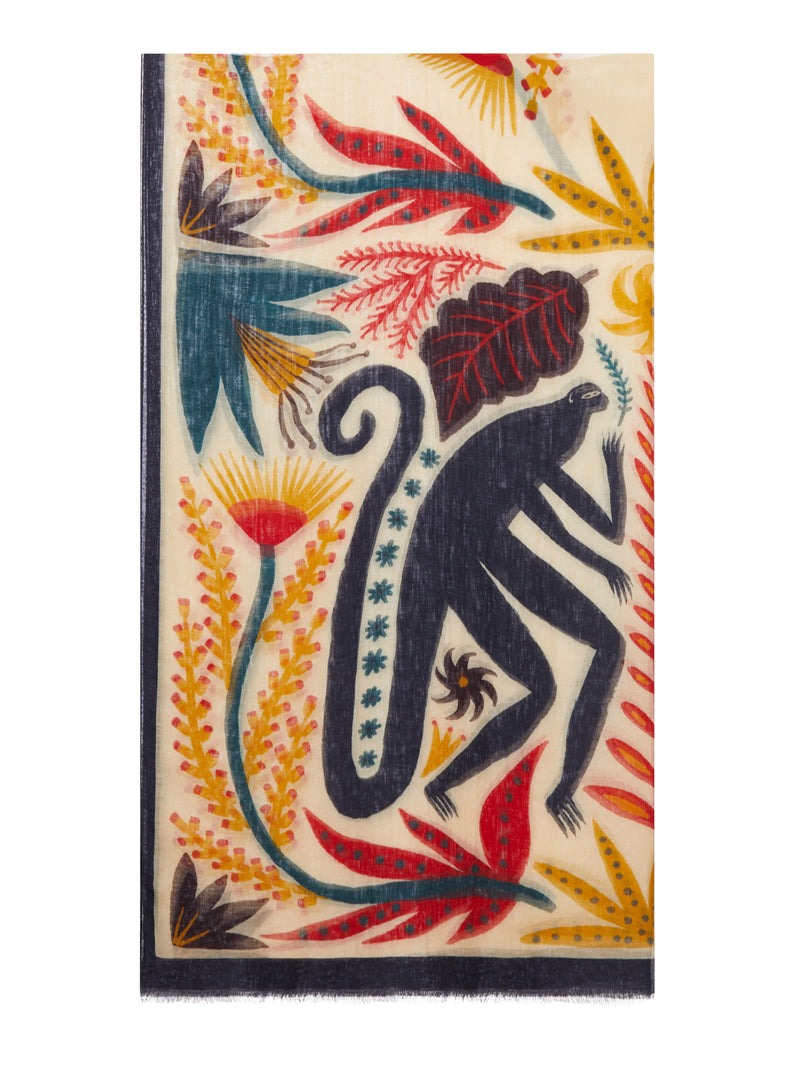 Etro Etro Women Modal Scarf With Mirror Print