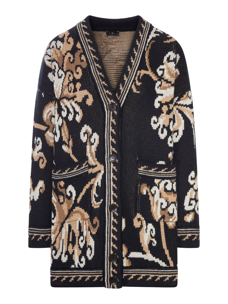 Etro Etro Women Jacquard Knit Cardigan With Floral Pattern