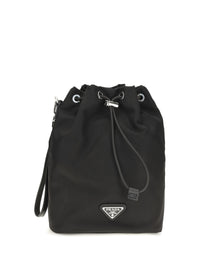 PRADA Prada Men Re-Nylon And Saffiano Leather Bucket Bag