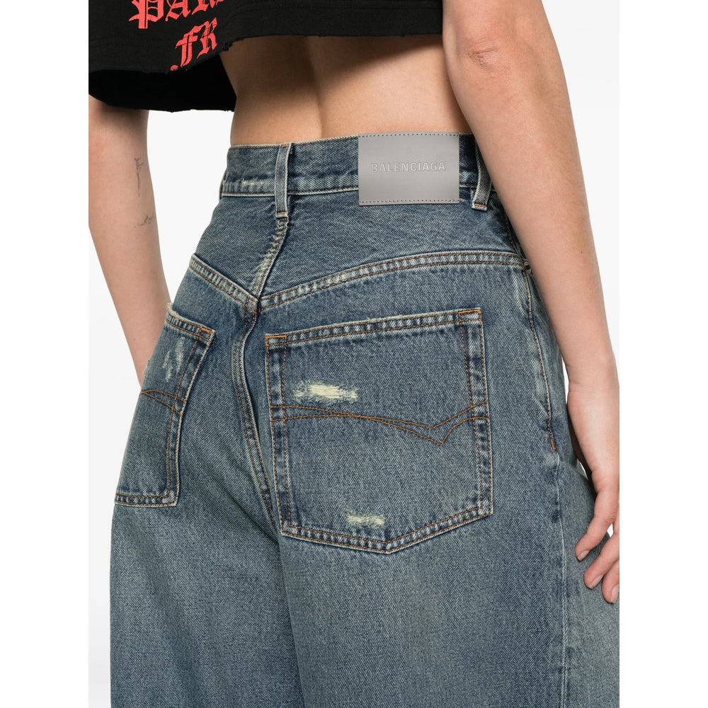 Balenciaga Balenciaga Blue Denim - Wide-Leg Jeans Women