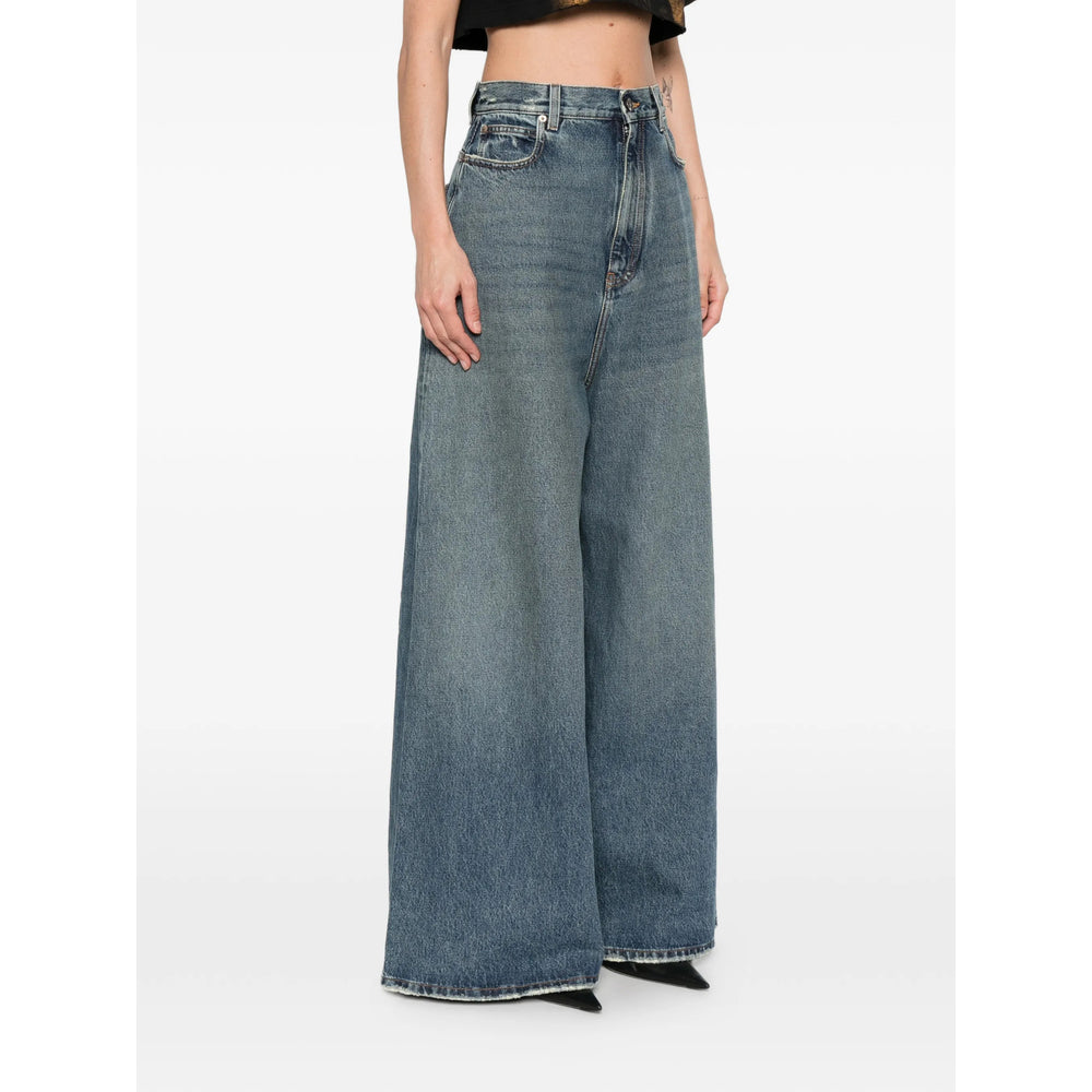 Balenciaga Balenciaga Blue Denim - Wide-Leg Jeans Women