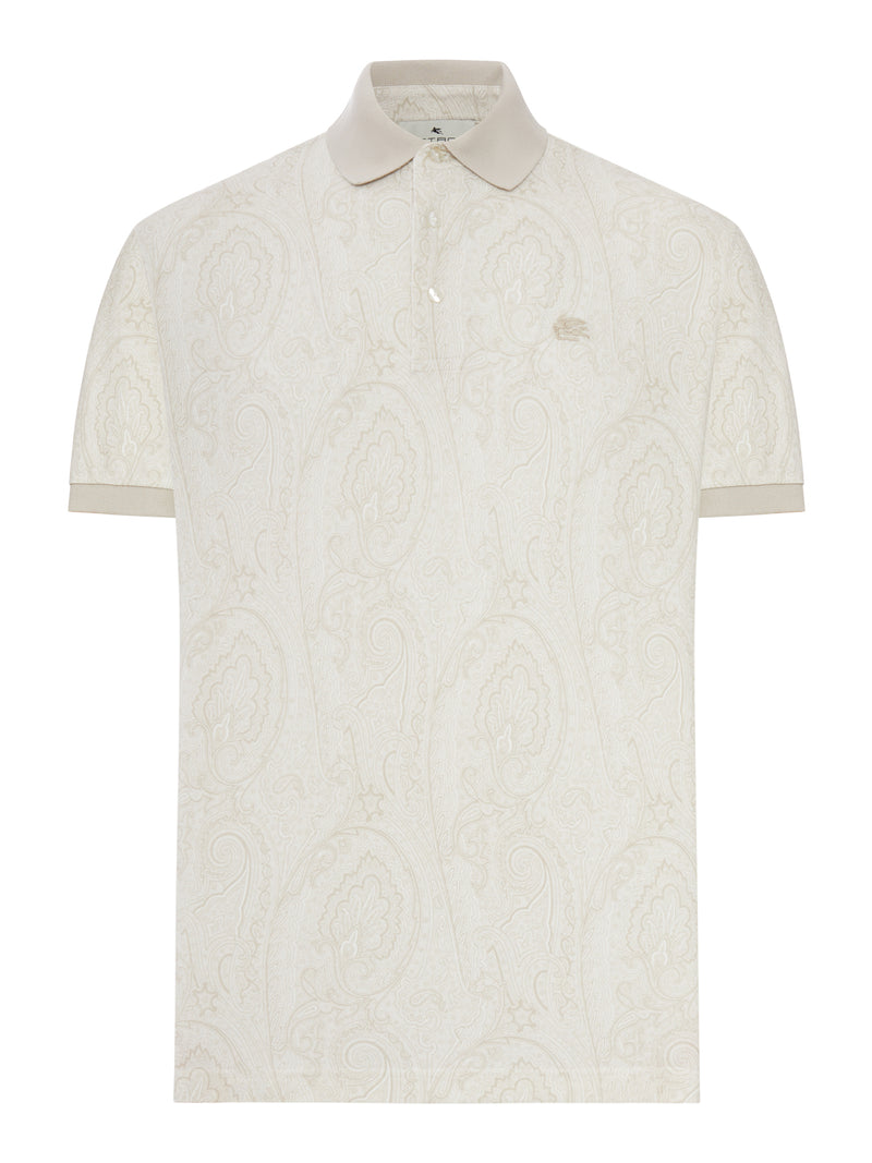 Etro Etro Men Cotton Polo Shirt With Arnica Pattern