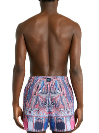 Etro Men Swimsuit With Placed Floral Paisley Print