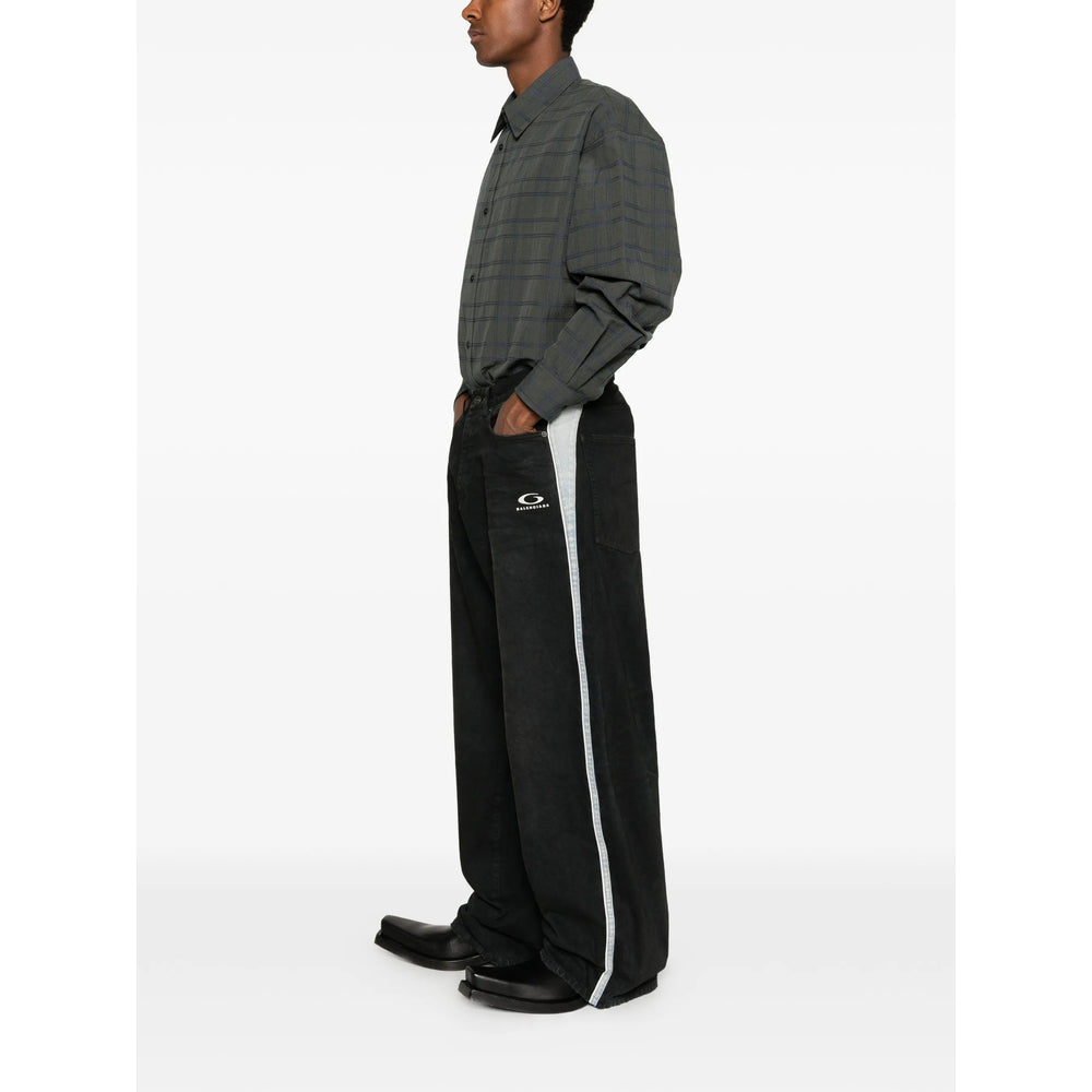 Balenciaga Black Denim - Wide-Leg Jeans Men