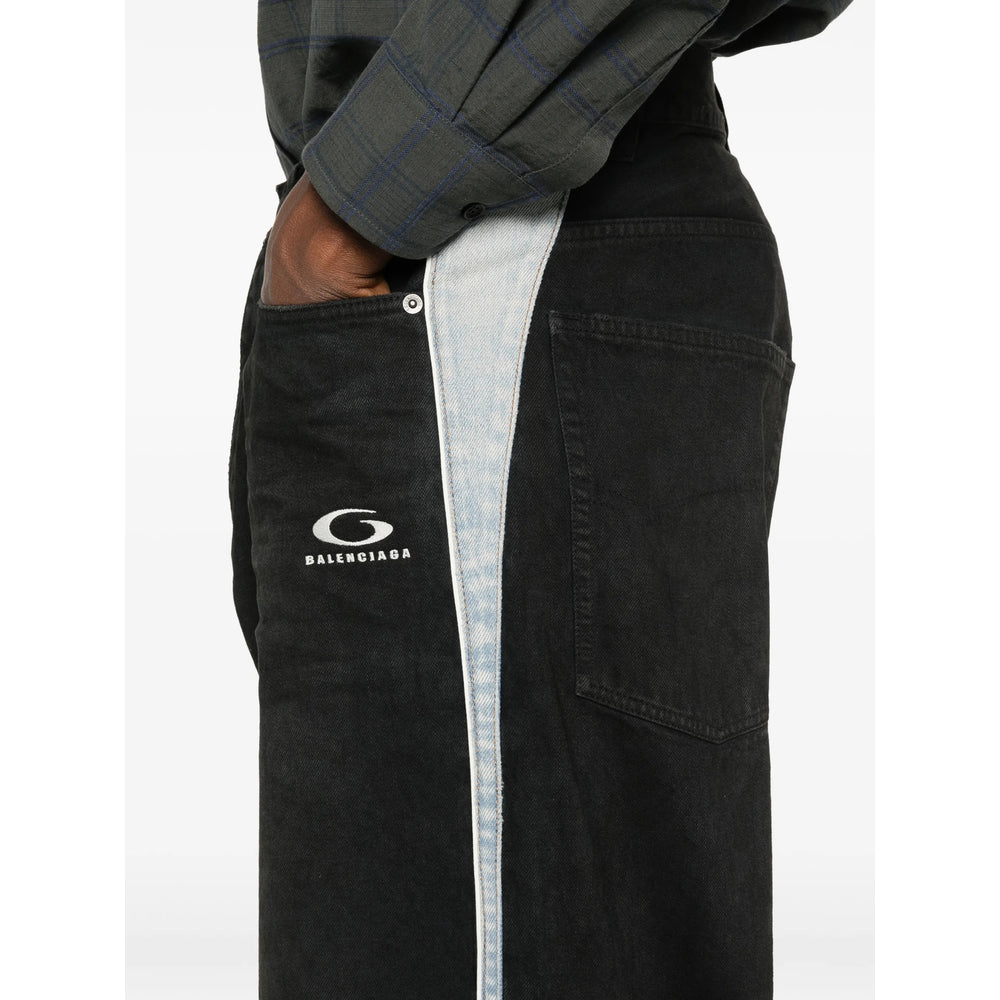 Balenciaga Black Denim - Wide-Leg Jeans Men