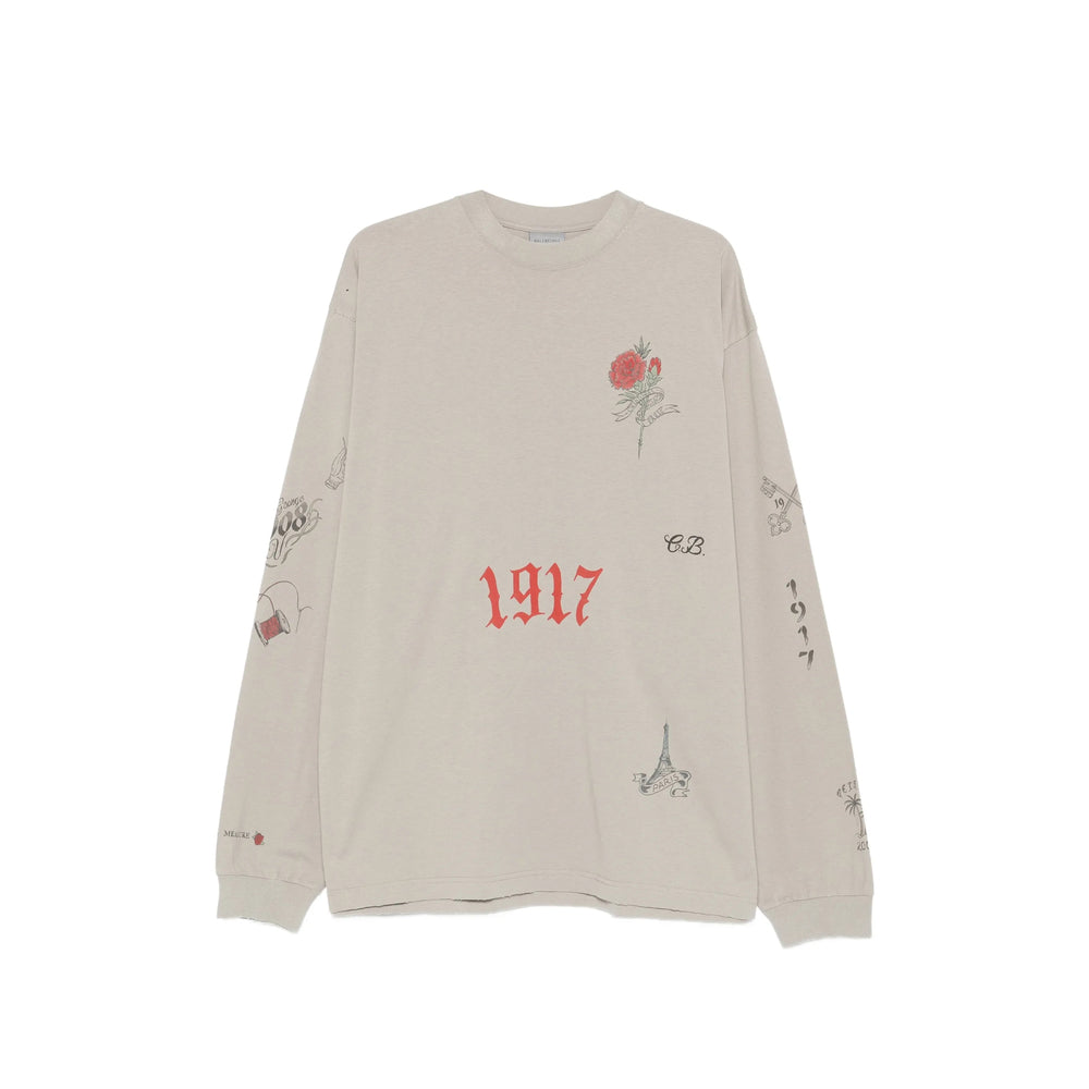 Balenciaga Grey T-Shirts & Vests - T-Shirts Men