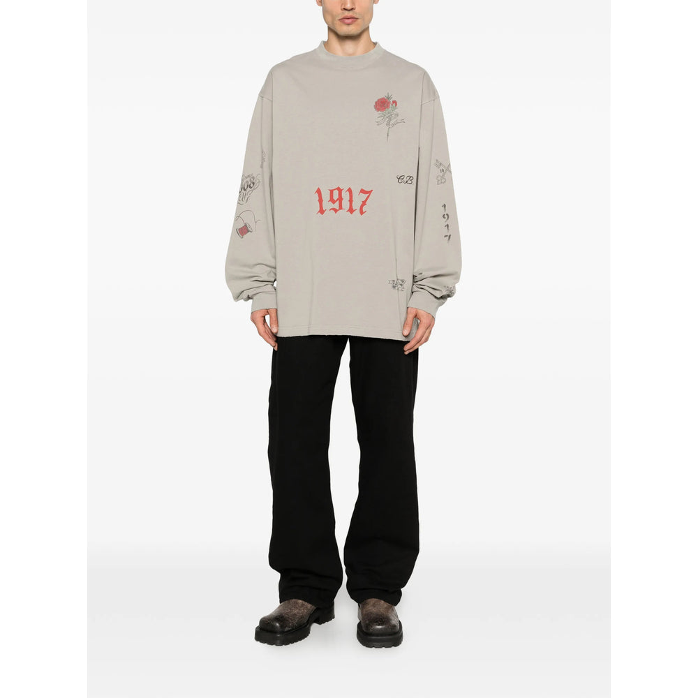 Balenciaga Grey T-Shirts & Vests - T-Shirts Men