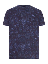 Etro Men Cotton Jersey T-Shirt With Floral Paisley Pattern