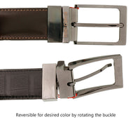 Romeo Gigli C956/3R MORO.NERO Brown/Black Leather Adjustable Mens Belt