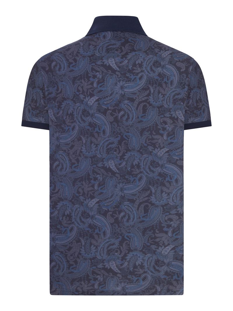 Etro Men Cotton Piqué Polo Shirt With Paisley Print