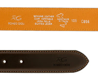 Romeo Gigli C856/35S T.MORO Dark Brown Leather Adjustable Mens Belt