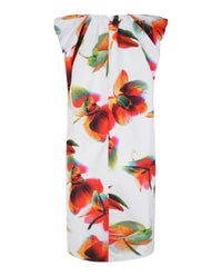 Alexander McQueen Womens Floral Pleated Mini Dress