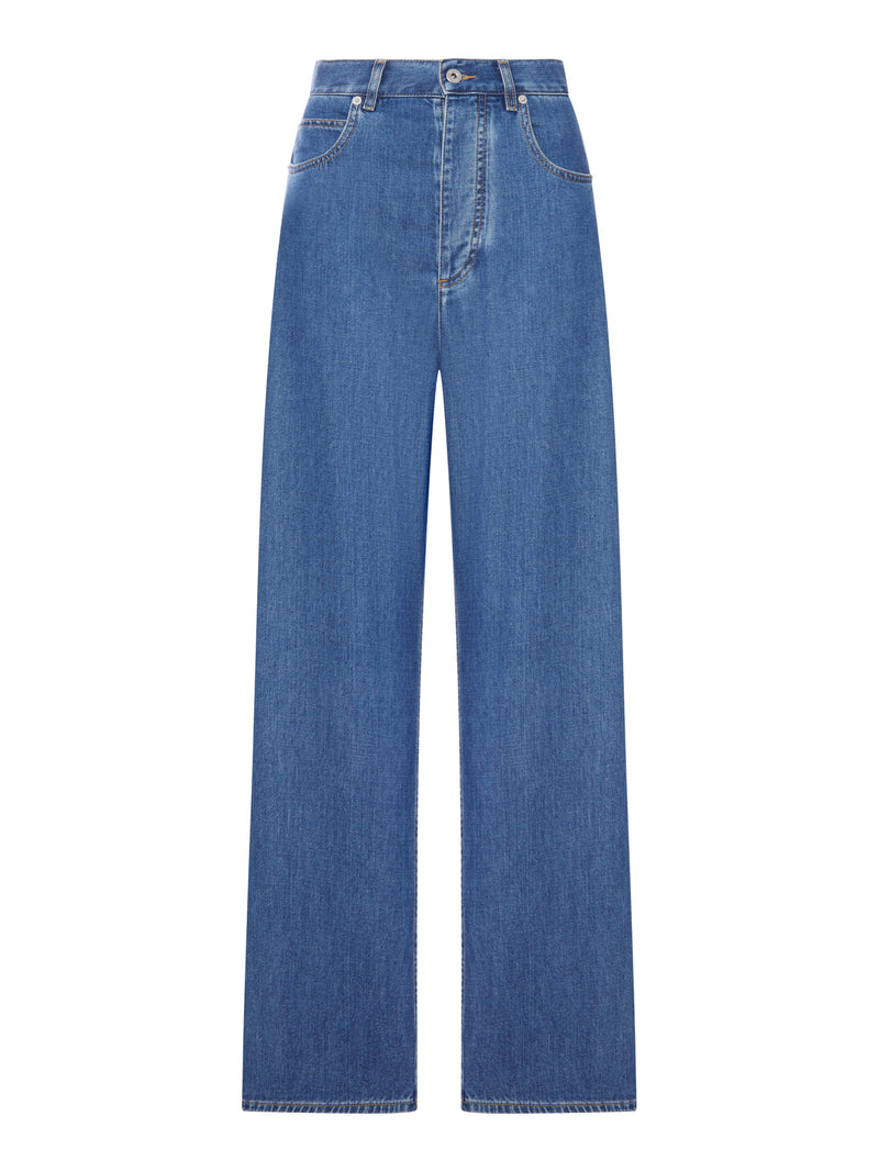 Bottega Veneta Bottega Veneta Women Atlantic Blue Wash Wide-Leg Jeans
