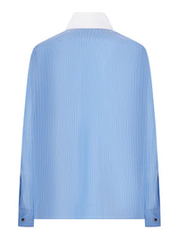 Bottega Veneta Bottega Veneta Women Striped Shirt With Contrasting Collar