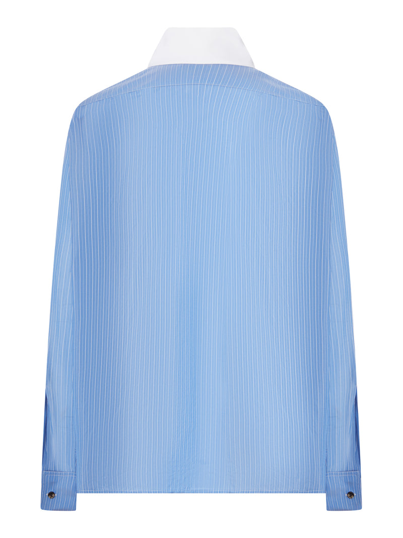 Bottega Veneta Bottega Veneta Women Striped Shirt With Contrasting Collar