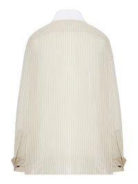 Bottega Veneta Women Striped Shirt With Contrasting Collar