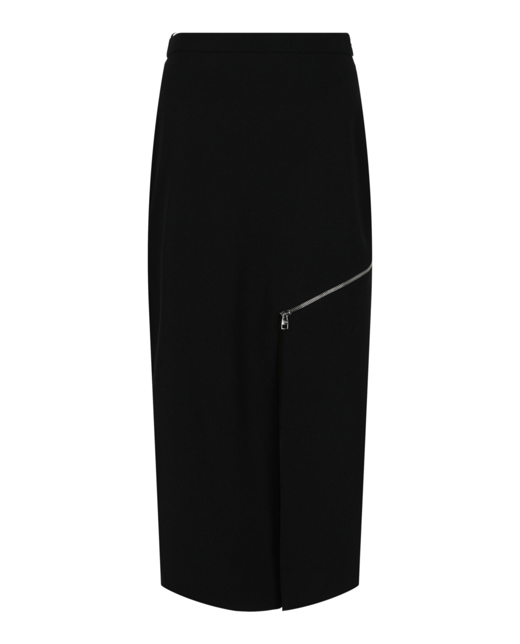 Alexander McQueen Alexander McQueen Womens Zip-Detailed Midi Skirt