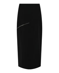 Alexander McQueen Alexander McQueen Womens Zip-Detailed Midi Skirt