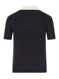 Valentino Garavani Valentino Garavani Women Wool Sweater With Contrast Collar And Bow