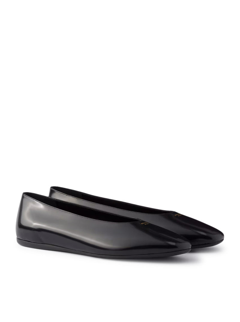 Prada Prada Women Brushed Leather Ballerinas