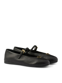 Prada Prada Women Nappa Leather Ballet Flats With Logo