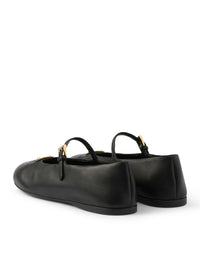Prada Prada Women Nappa Leather Ballet Flats With Logo