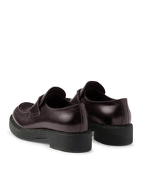 Prada Prada Women Chocolate Brushed Leather Loafers