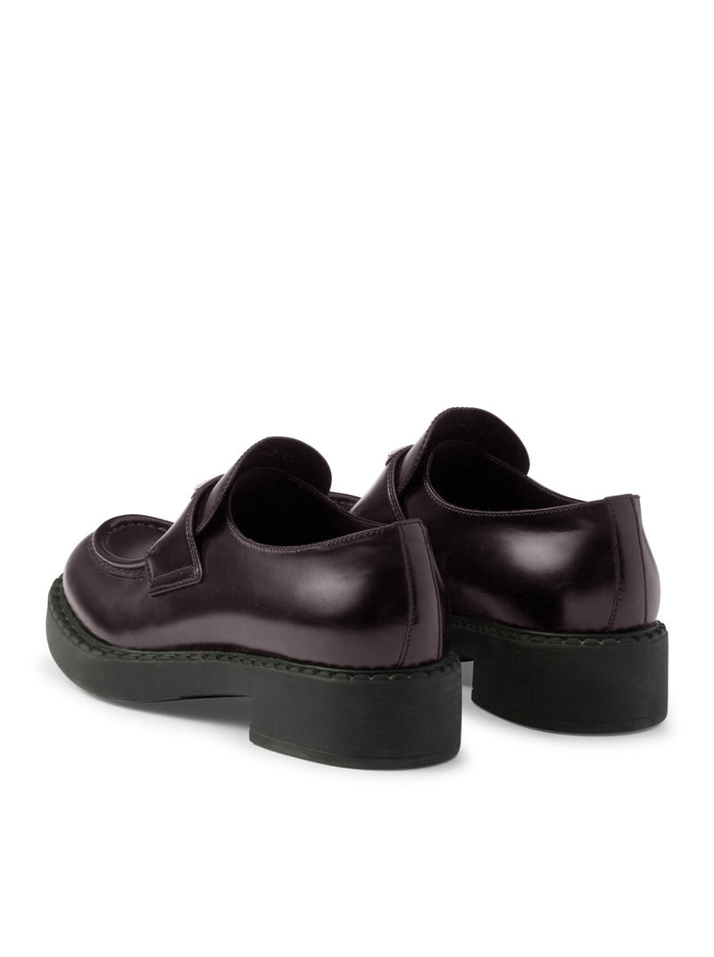 Prada Prada Women Chocolate Brushed Leather Loafers