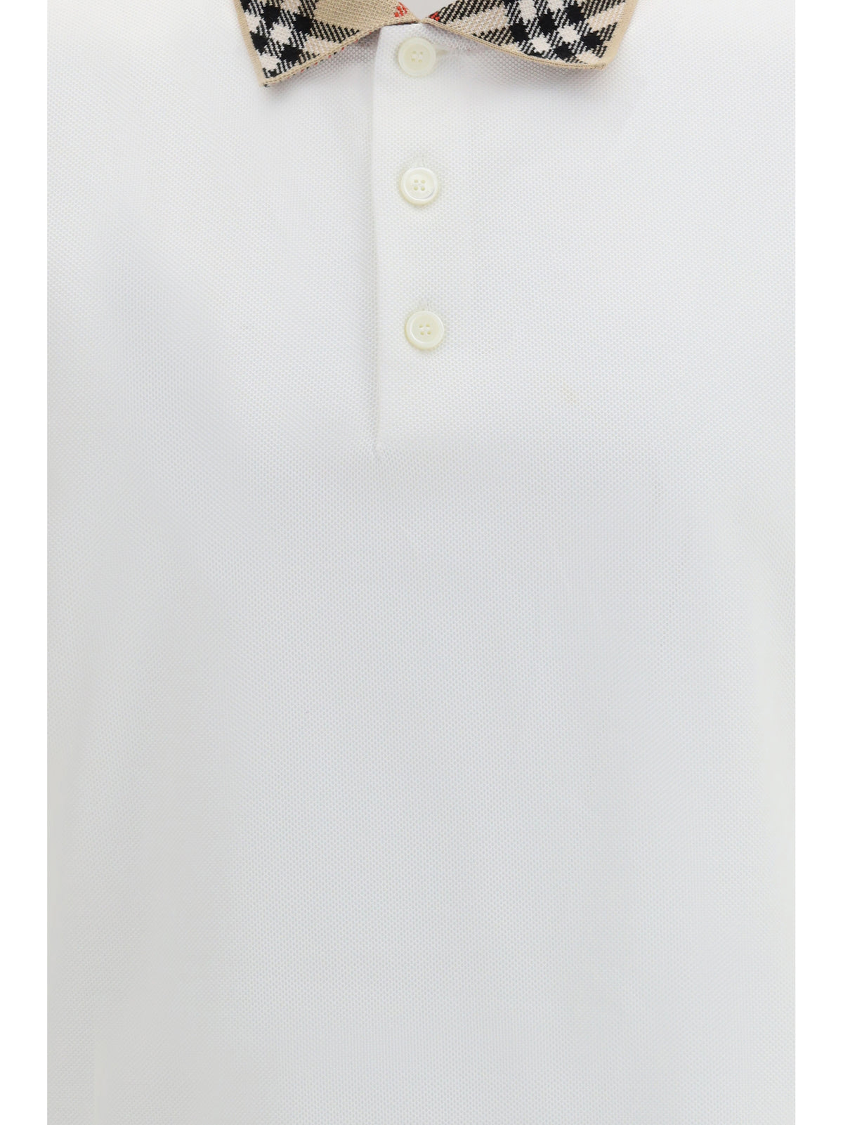 BURBERRY Burberry Men Cotton Check Collar Polo