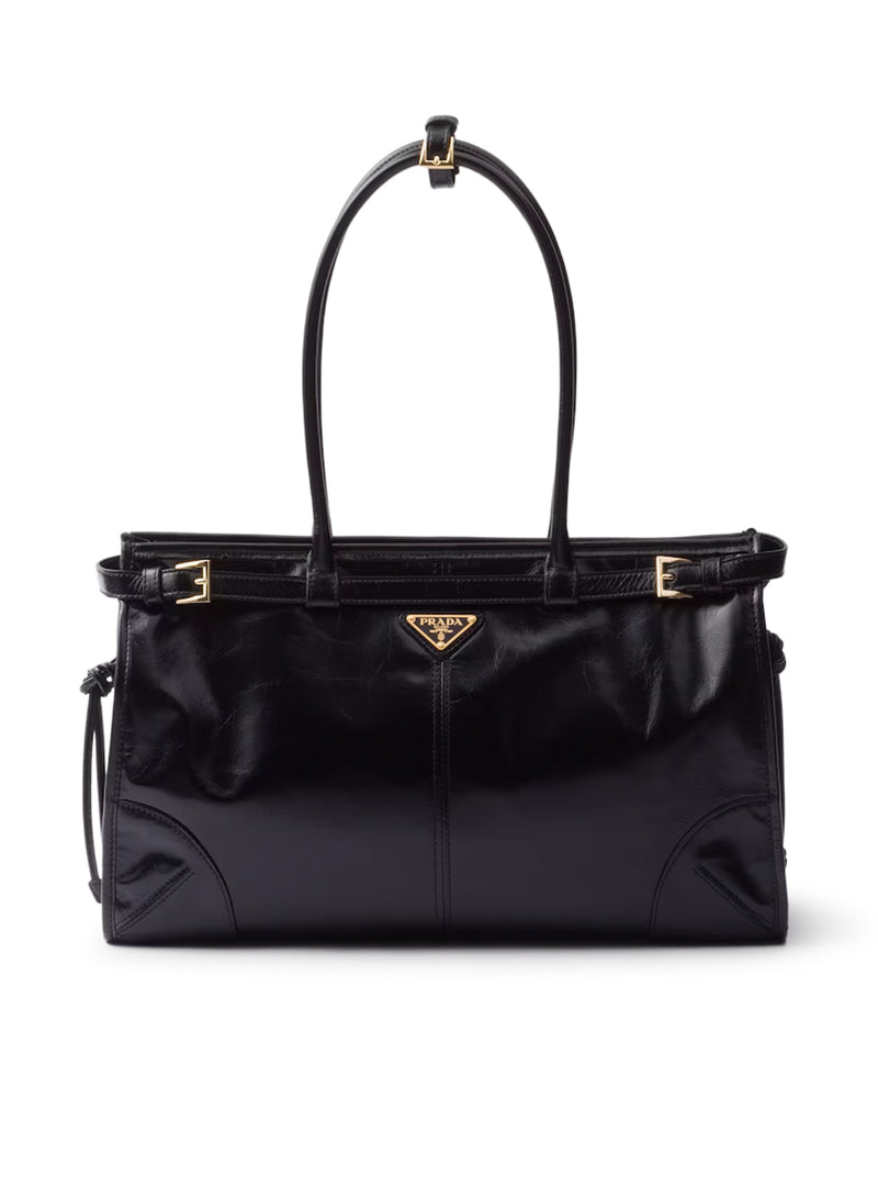 Prada Women Prada Bonnie Large Leather Handbag
