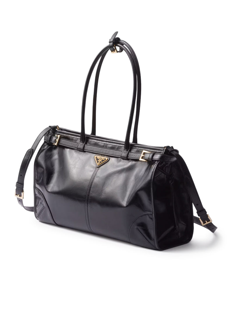 Prada Women Prada Bonnie Large Leather Handbag