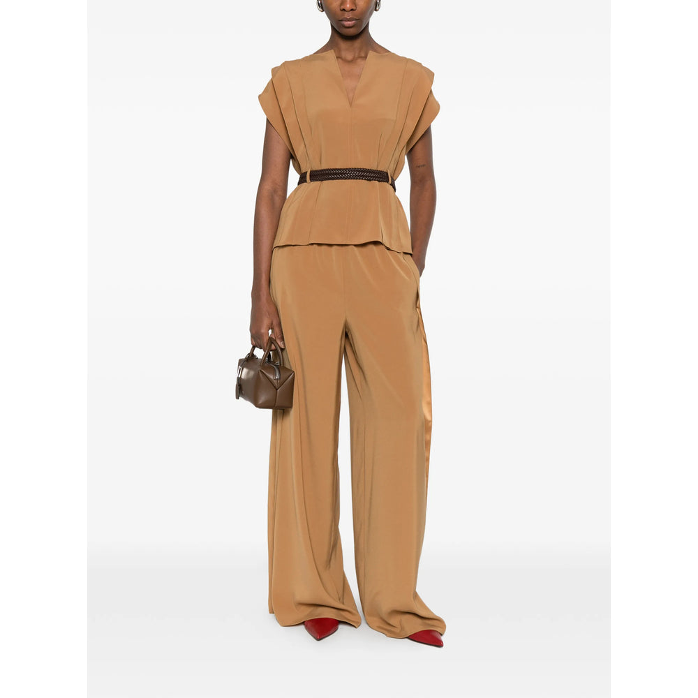 Max Mara Brown Trousers - Palazzo Pants Women