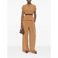 Max Mara Brown Trousers - Palazzo Pants Women