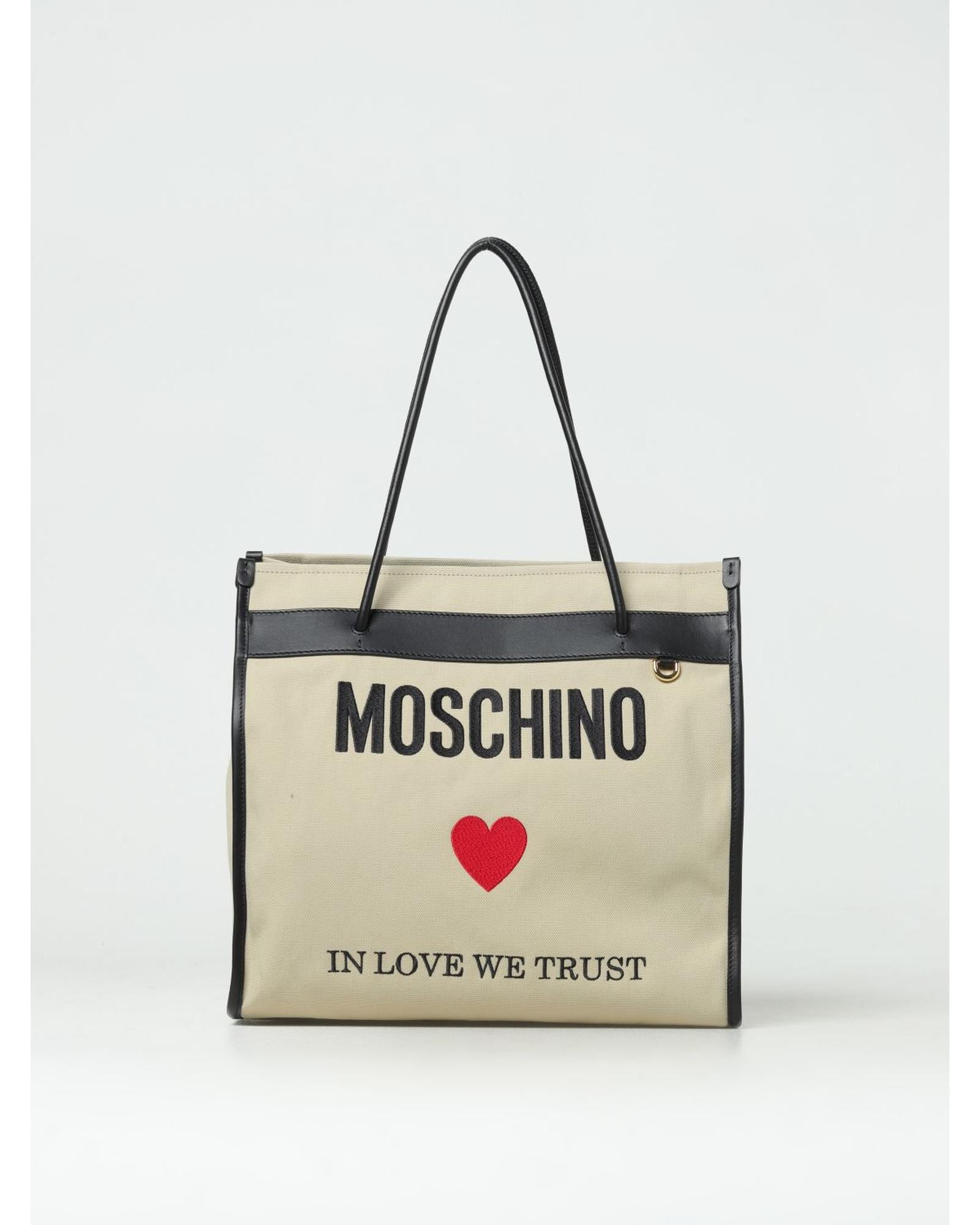 Moschino Couture Moschino Tote Bag In Love We Trust Women Beige