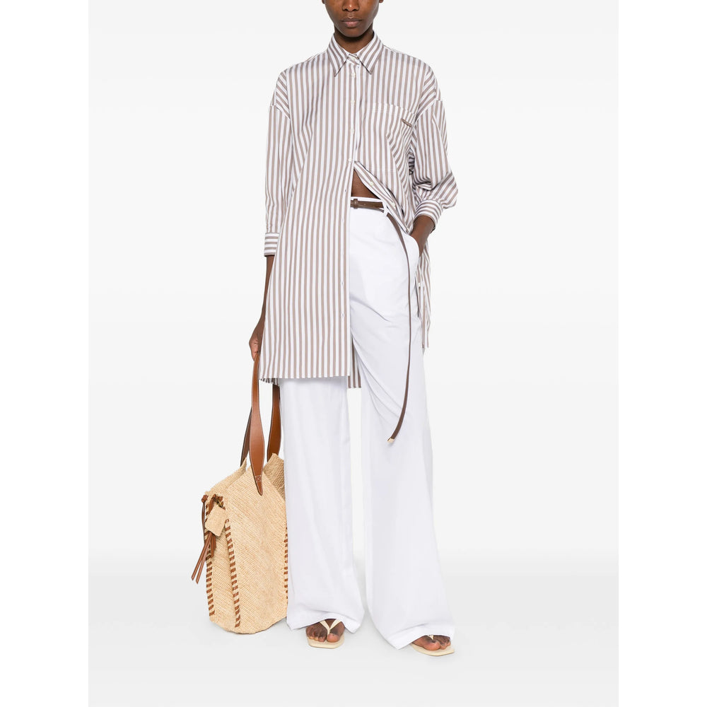 Max Mara Studio White Trousers - High-Waisted Trousers Women