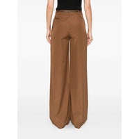 Max Mara Studio Max Mara Studio Brown Trousers - High-Waisted Trousers Women
