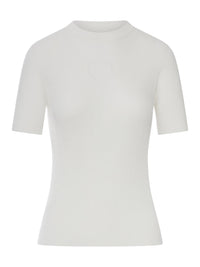 Fendi Fendi Women White Cotton Sweater With Front Logo