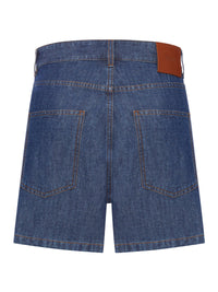 Fendi Women Chambray Denim Shorts