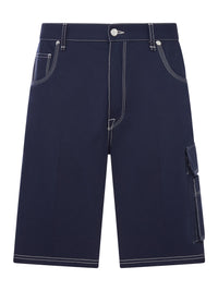 Fendi Men Cotton Canvas Cargo Bermuda Shorts