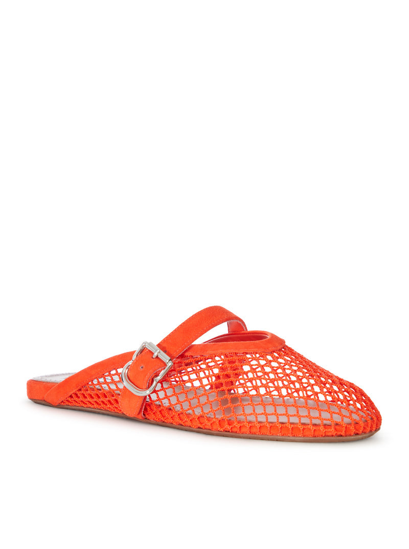 Alaia Alaia Women Flat Mule In Mesh And Suede