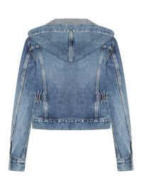 Alaia Women Hooded Denim Jacket