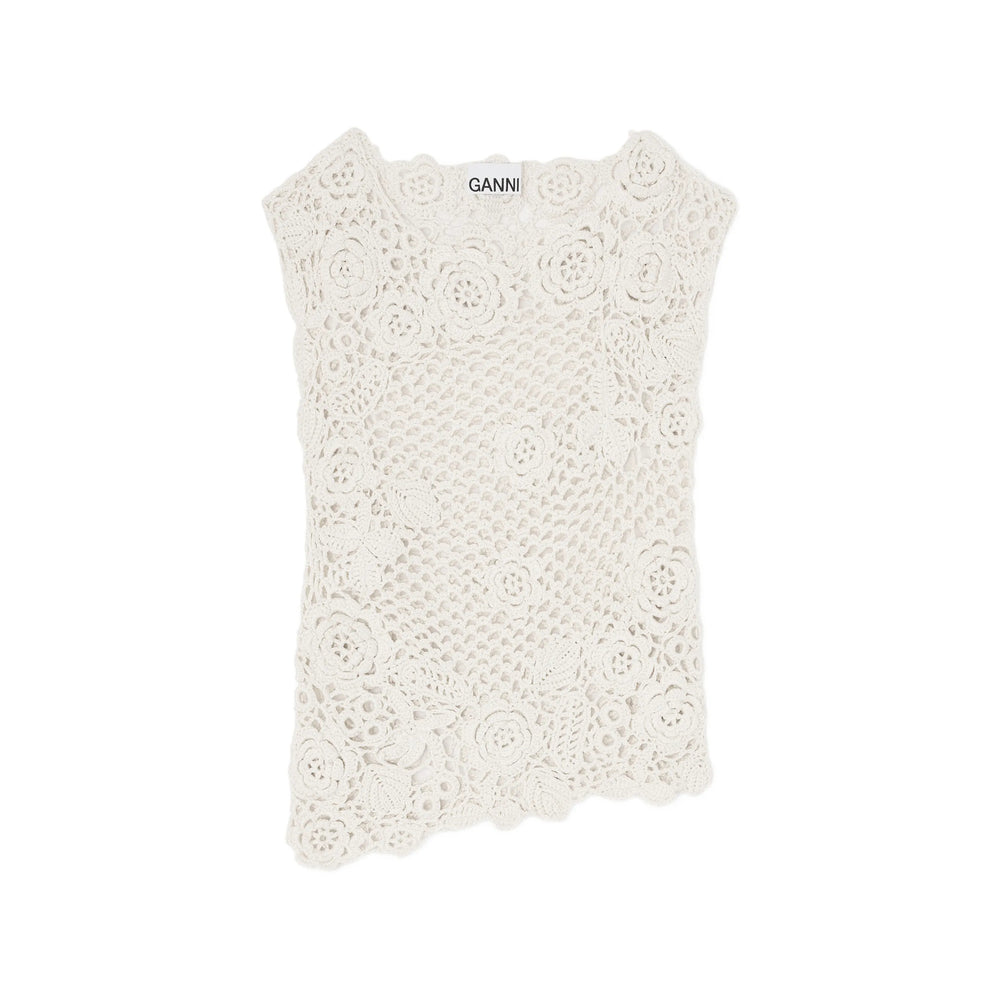 Ganni Ganni Neutrals Tops - T-Shirts & Jerseys Women