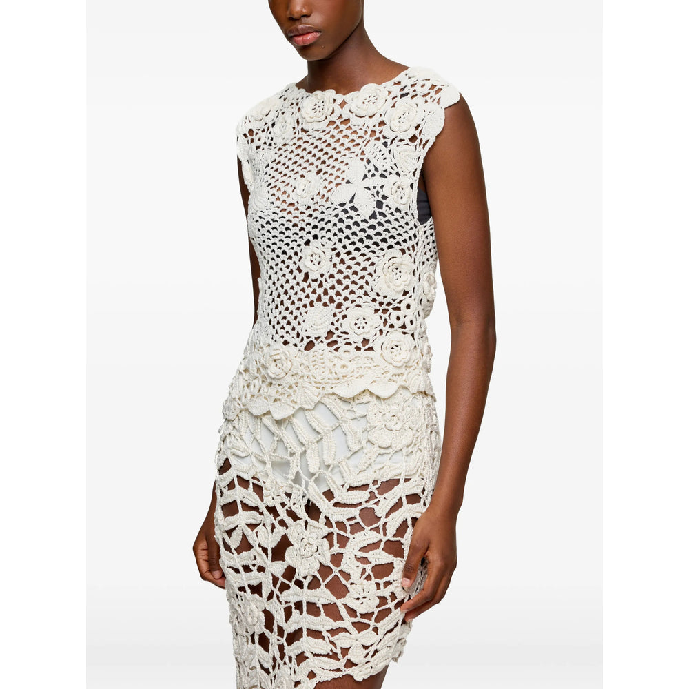 Ganni Ganni Neutrals Tops - T-Shirts & Jerseys Women