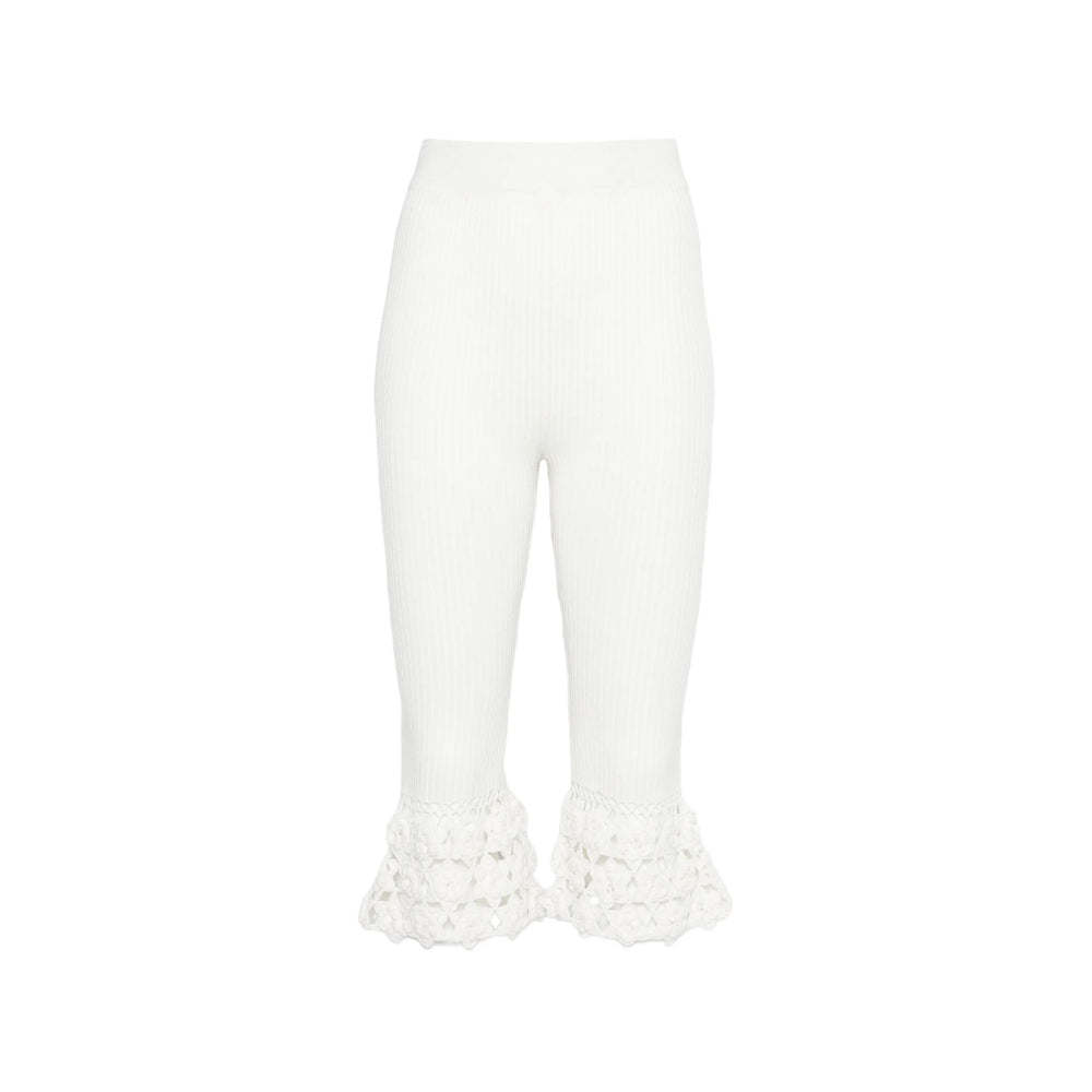 Ganni Ganni White Trousers - Cropped Trousers Women