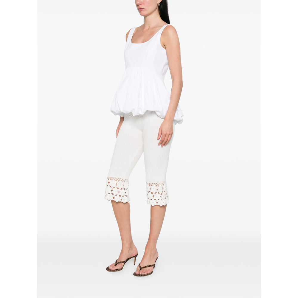 Ganni Ganni White Trousers - Cropped Trousers Women
