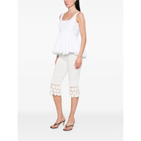 Ganni Ganni White Trousers - Cropped Trousers Women