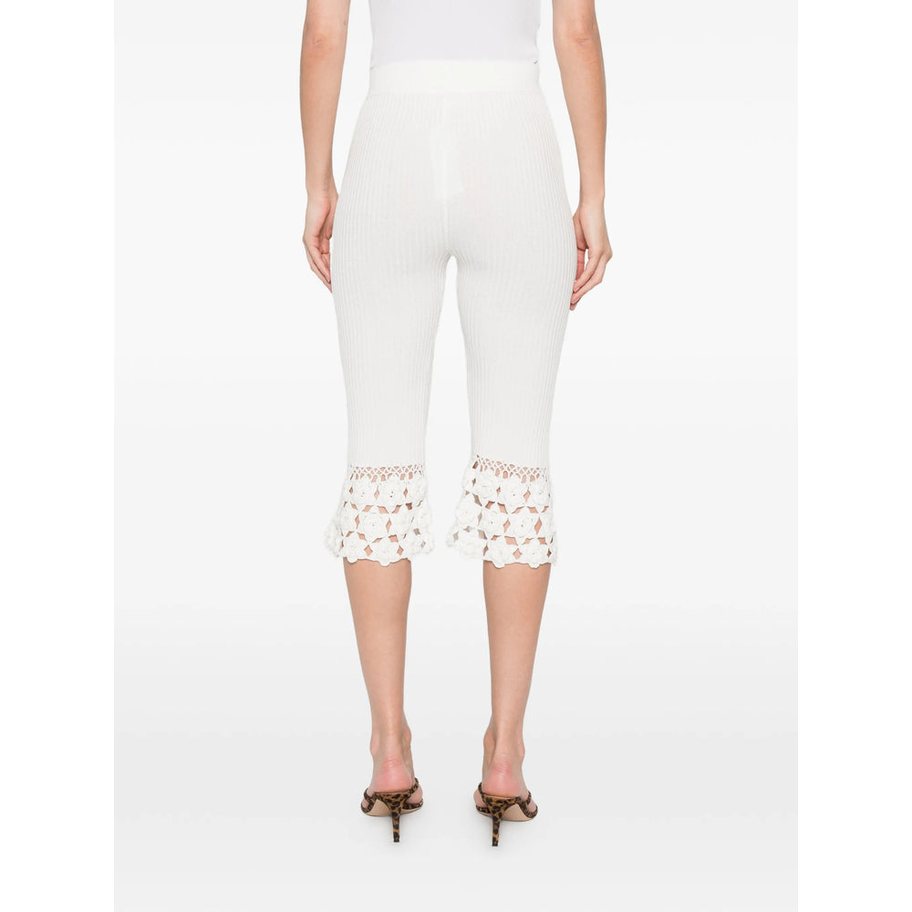 Ganni Ganni White Trousers - Cropped Trousers Women