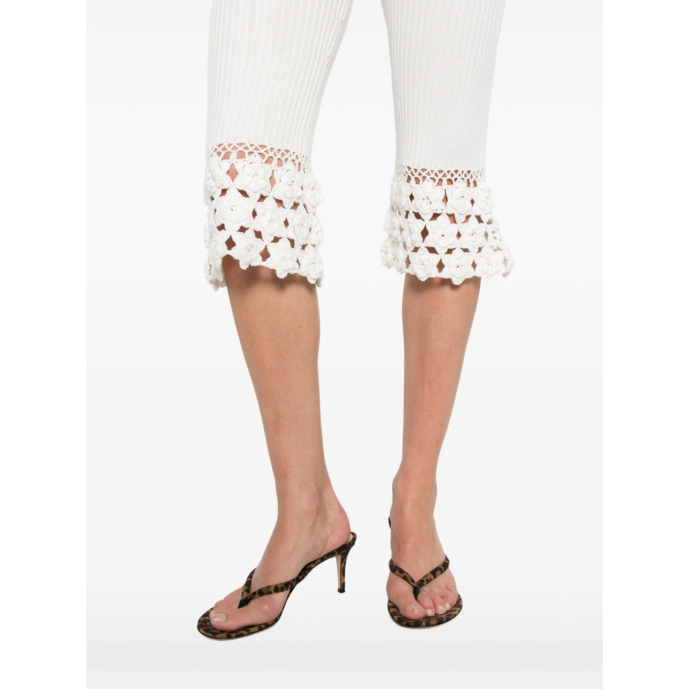 Ganni Ganni White Trousers - Cropped Trousers Women