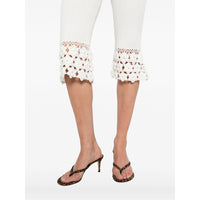 Ganni Ganni White Trousers - Cropped Trousers Women