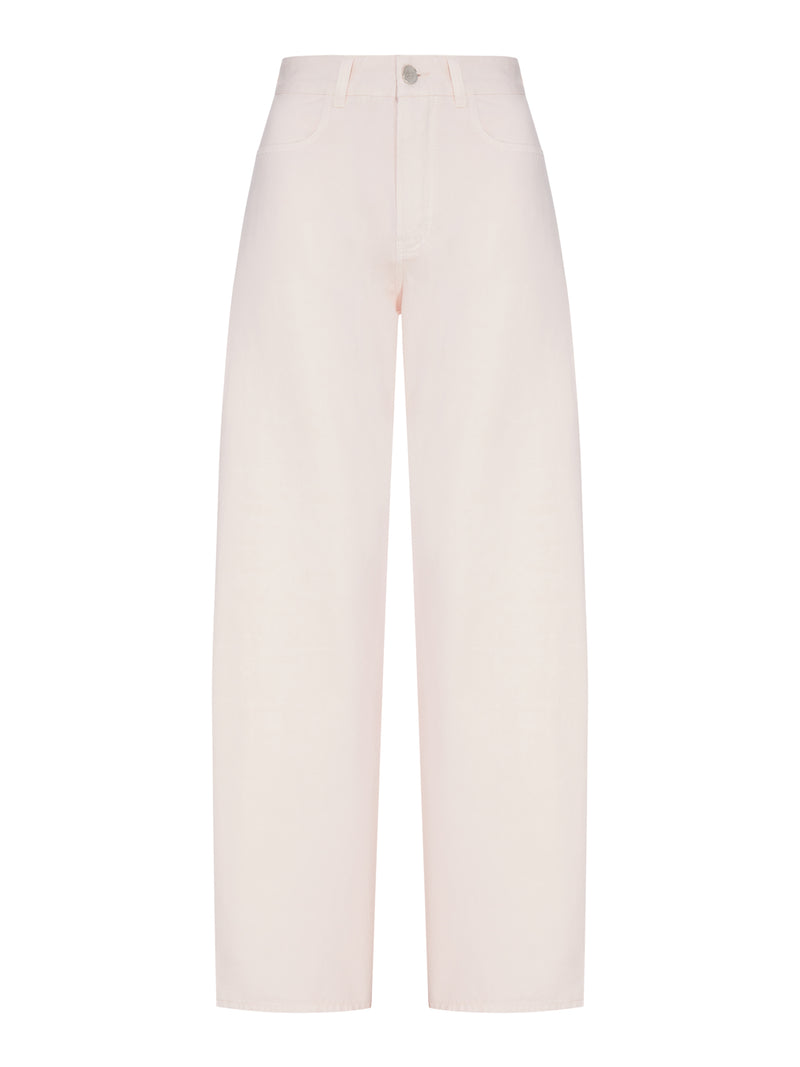 Alaia Women Round Cotton Denim Trousers